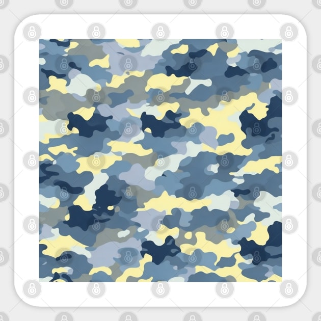 SOFT YELLOW CAMOUFLAGE DESIGN, IPHONE CASE AND MORE Sticker by ZARBIT